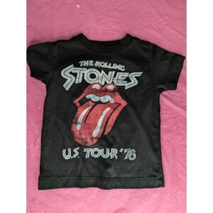 The ROLLING STONES U.S.‎ Tour '78 toddler boys girls 18M black t-shirt top